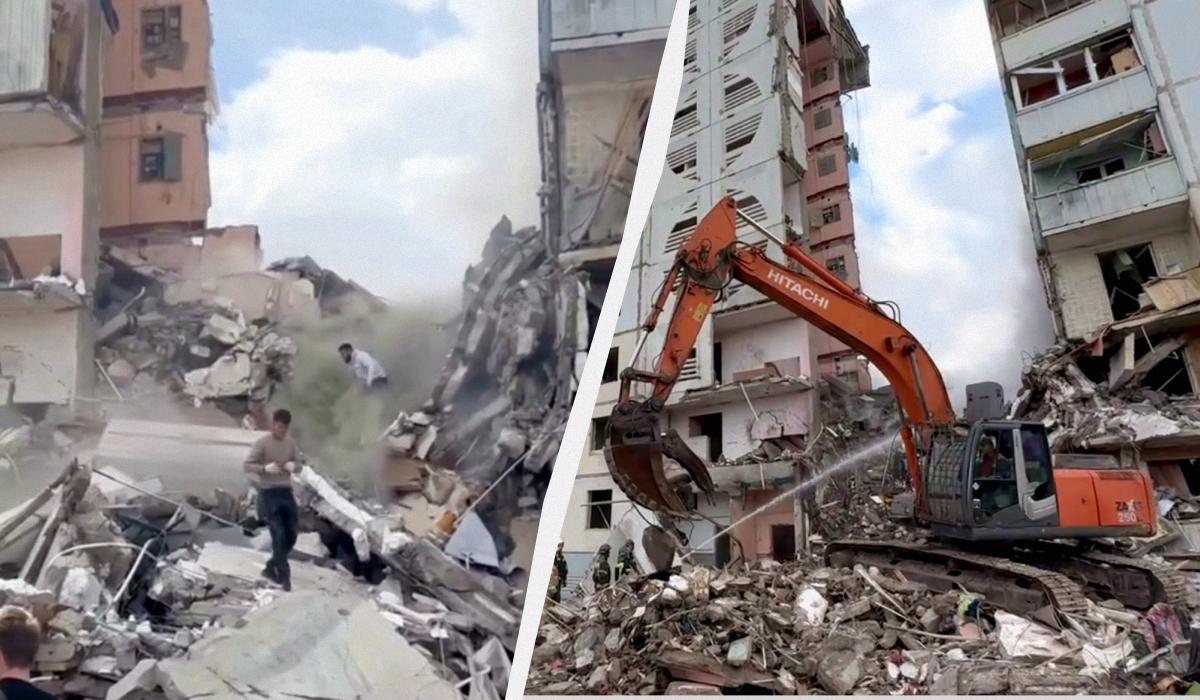 Удар по багатоповерхівці в Бєлгороді здійснила сама Росія, каже Катков / колаж УНІАН, скріншоти з відео Удар по багатоповерхівці в Бєлгороді здійснила сама Росія, каже Катков / колаж УНІАН, скріншоти з відео