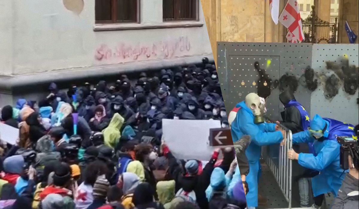 Наразі силовики зупинили учасників протесту та погрожують застосувати силу / колаж УНІАН, скриншоти Наразі силовики зупинили учасників протесту та погрожують застосувати силу / колаж УНІАН, скриншоти