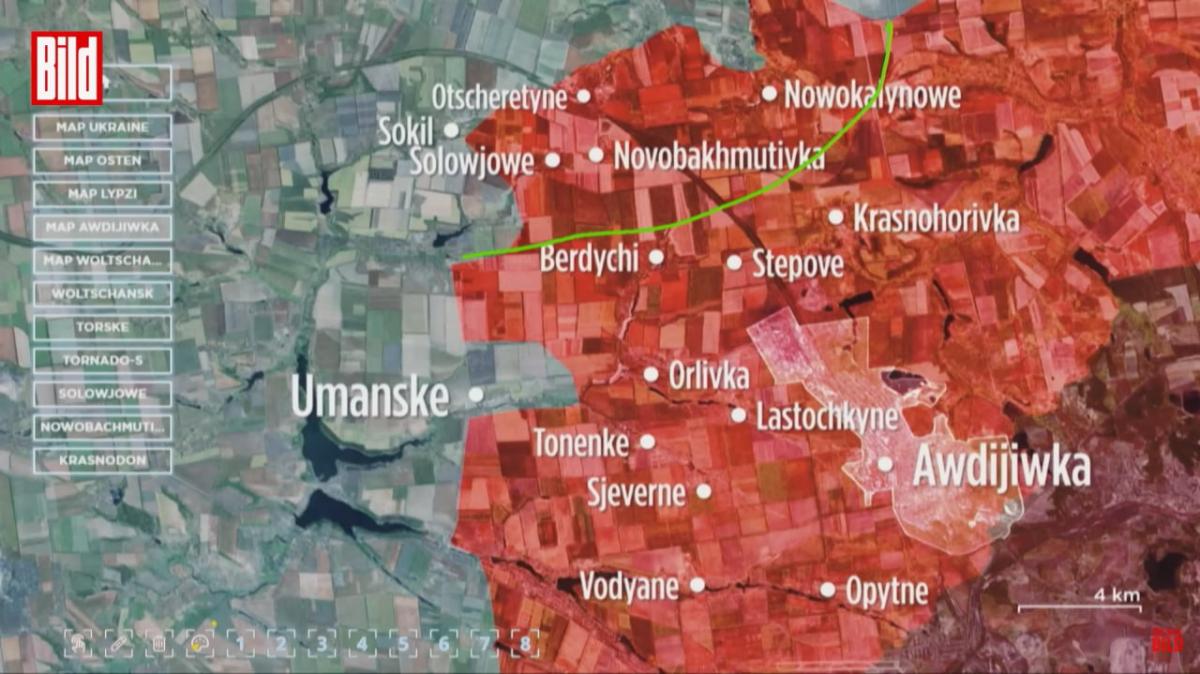 Раніше російські війська здійснили прорив на північний захід від Авдіївки / фото Bild Раніше російські війська здійснили прорив на північний захід від Авдіївки / фото Bild