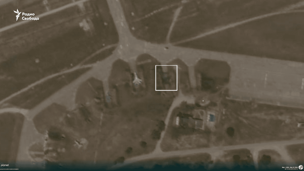 Супутникові знімки аеродрому "Бельбек" в окупованому Криму / скріншот із відео "Радіо Свобода" Супутникові знімки аеродрому "Бельбек" в окупованому Криму / скріншот із відео "Радіо Свобода"
