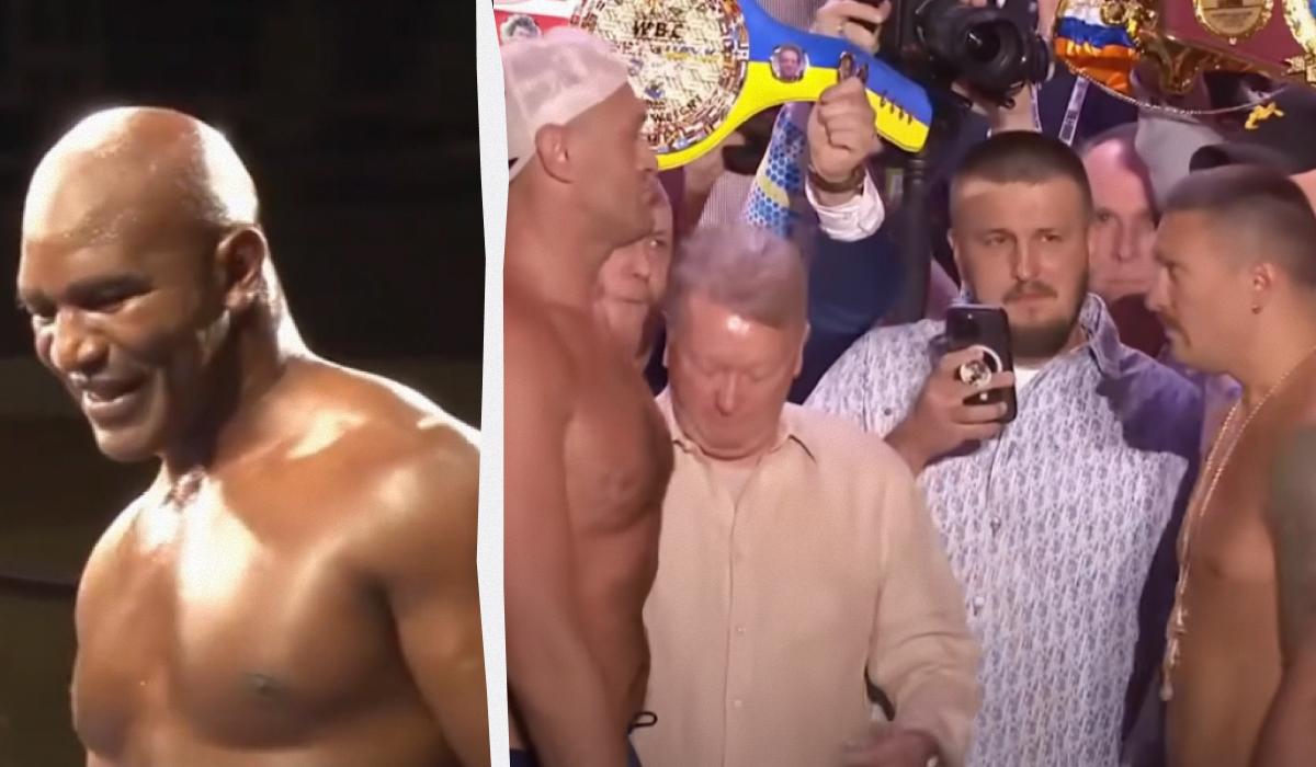Холифилд назвал своего фаворита боя Усик - Фьюри / Коллаж УНИАН, скриншоты Холифилд назвал своего фаворита боя Усик - Фьюри / Коллаж УНИАН, скриншоты