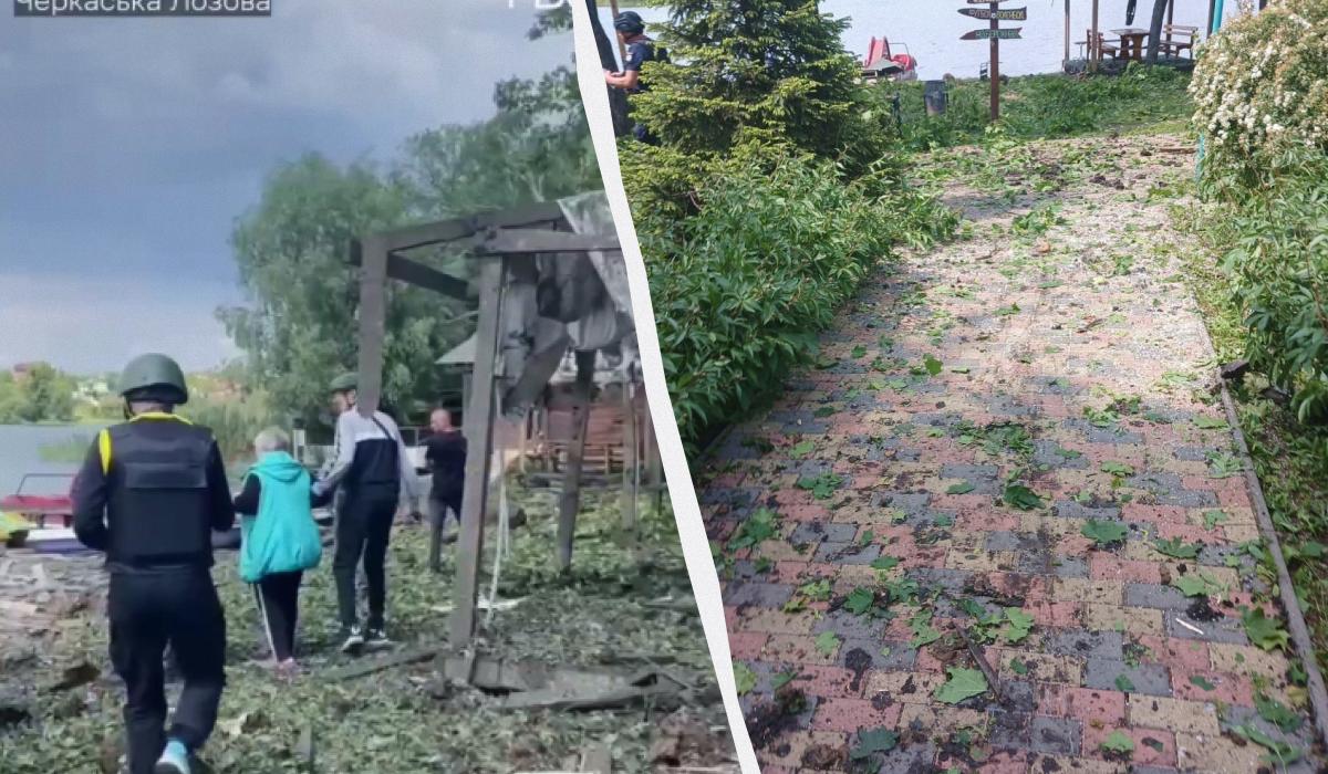 РФ вдарила Іскандерами по базі відпочинку / Колаж УНІАН, фото Поліція Харківщини, скріншот із відео РФ вдарила Іскандерами по базі відпочинку / Колаж УНІАН, фото Поліція Харківщини, скріншот із відео