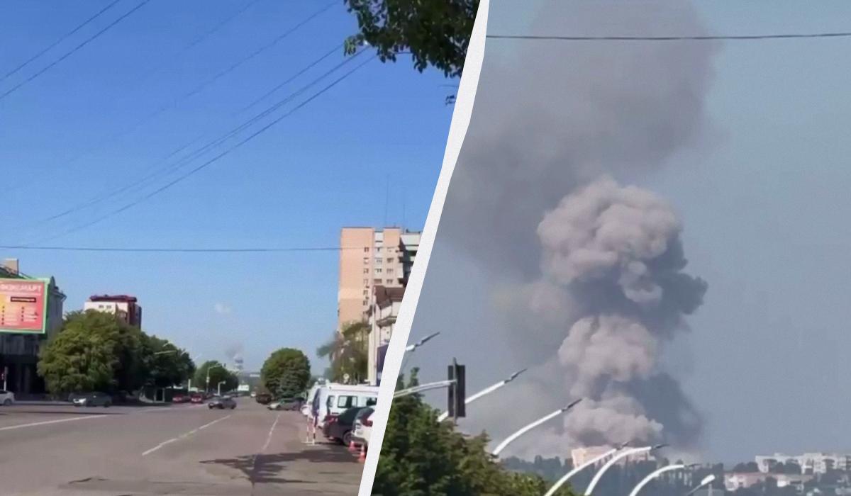 В Луганске раздался взрыв / коллаж УНИАН, скриншот из видео В Луганске раздался взрыв / коллаж УНИАН, скриншот из видео