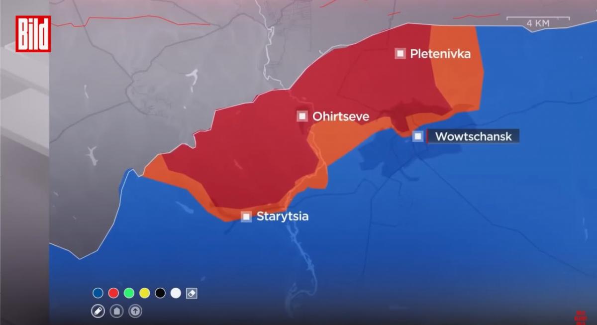 В околицях Вовчанська немає практично ніякого просування ЗС РФ / фото Bild