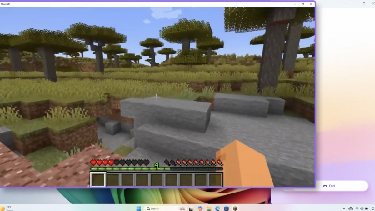 Microsoft показала можливості ШІ-помічника Copilot у Minecraft / Скриншот з відео Microsoft показала можливості ШІ-помічника Copilot у Minecraft / Скриншот з відео