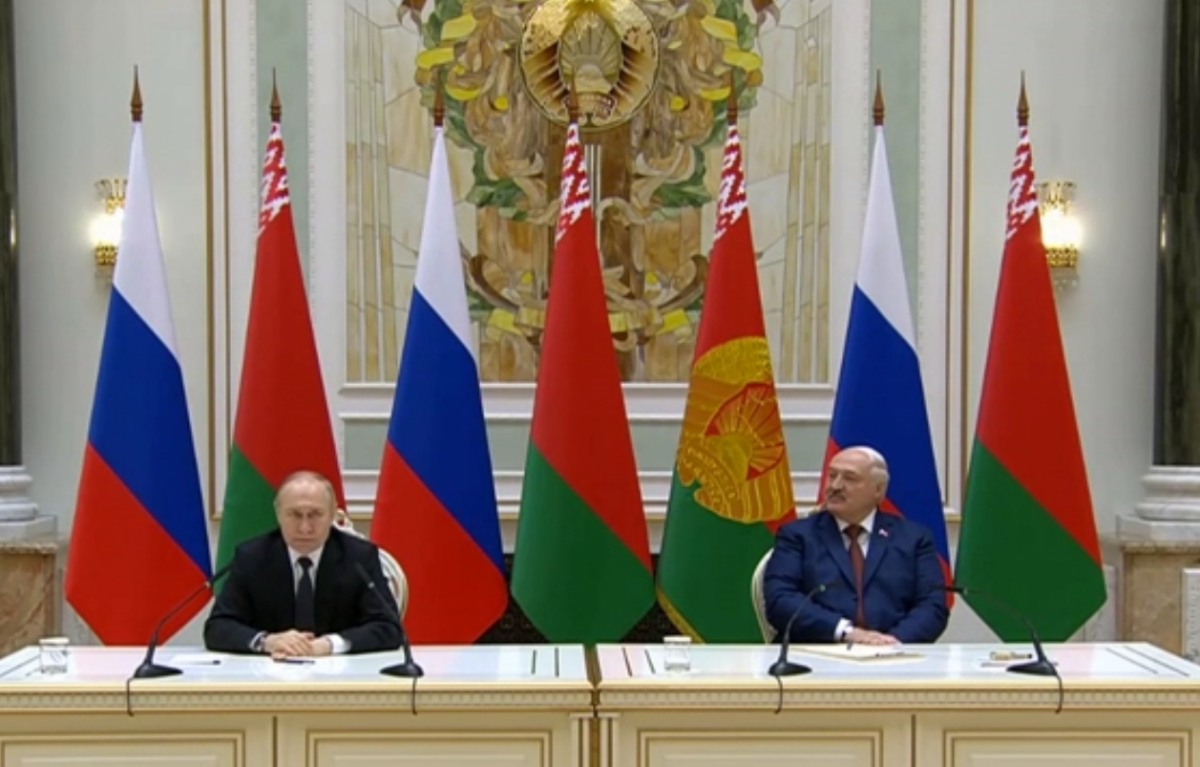 Днями Путін побував у Білорусі / скріншот Днями Путін побував у Білорусі / скріншот