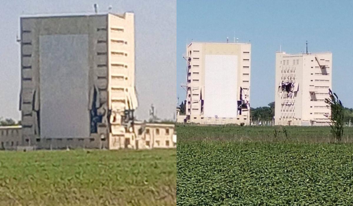 Загоризонтна РЛС "Воронеж-ДМ" атакована дронами / колаж УНІАН, скріншоти Загоризонтна РЛС "Воронеж-ДМ" атакована дронами / колаж УНІАН, скріншоти