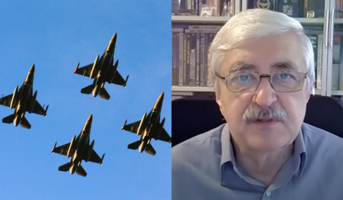 Експерт зазначив, що намагався з'ясувати, як саме будуть застосовуватися винищувачі F-16 / колаж УНІАНТ, фото REUTERS, скріншот Експерт зазначив, що намагався з'ясувати, як саме будуть застосовуватися винищувачі F-16 / колаж УНІАНТ, фото REUTERS, скріншот