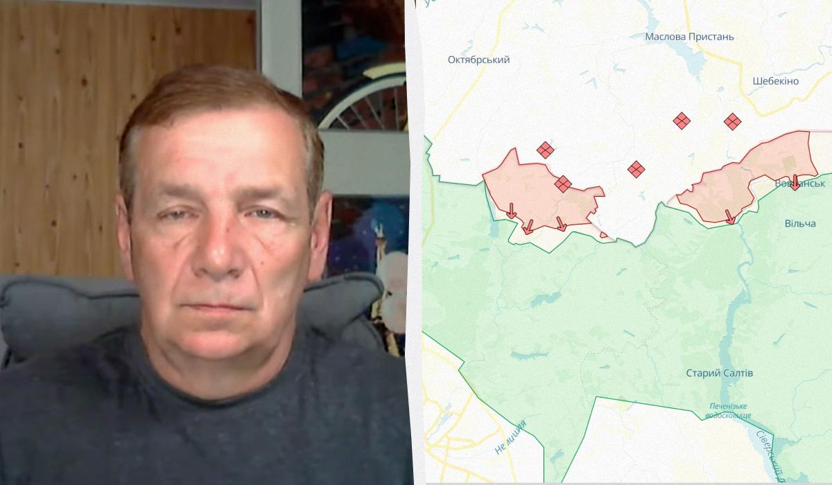 Гетьман оцінив ситуацію на Харківщині / колаж УНІАН, фото DeepState, скріншот з відео Гетьман оцінив ситуацію на Харківщині / колаж УНІАН, фото DeepState, скріншот з відео