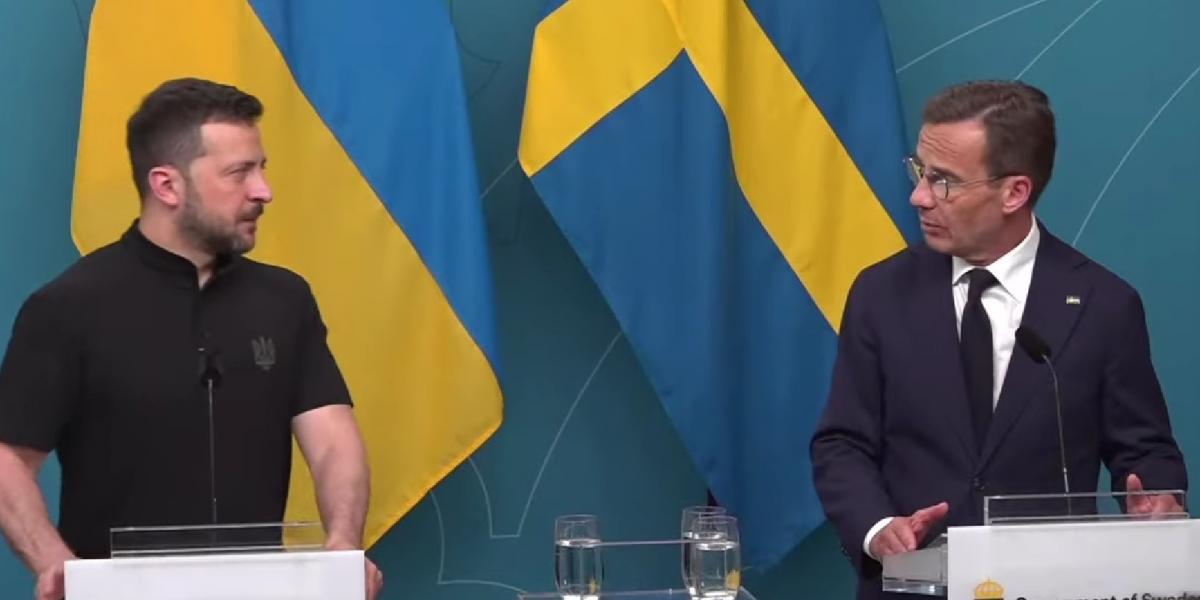 Україна та Швеція підписали безпекову угоду у Стокгольмі / скріншот Україна та Швеція підписали безпекову угоду у Стокгольмі / скріншот