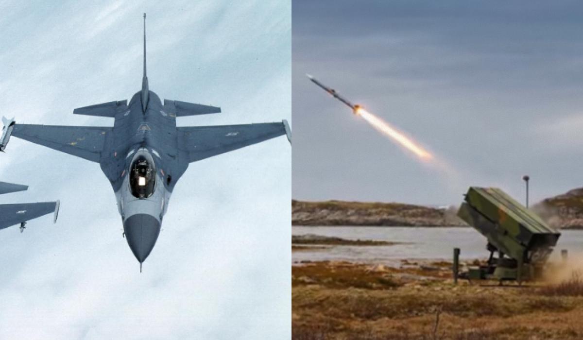 Осло продовжить надавати системи NASAMS та фіксує чітку готовність передати винищувачі F-16 / колаж УНІАН, фото Getty Images, скріншот Осло продовжить надавати системи NASAMS та фіксує чітку готовність передати винищувачі F-16 / колаж УНІАН, фото Getty Images, скріншот