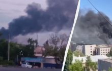 В оккупированном Должанске прогремели взрывы, начался пожар (видео)