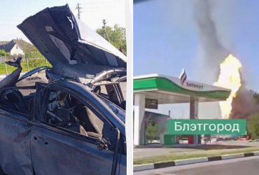 Бог любит троицу: Белгород закидали дронами, есть попадания (фото, видео)