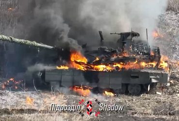 Російський танк Т-90М влаштував яскравий феєрверк після удару ЗСУ