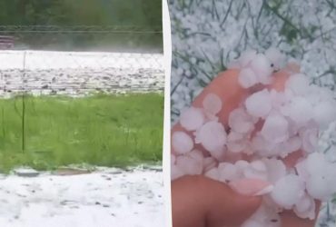 Захід України накрило потужним градом (відео)
