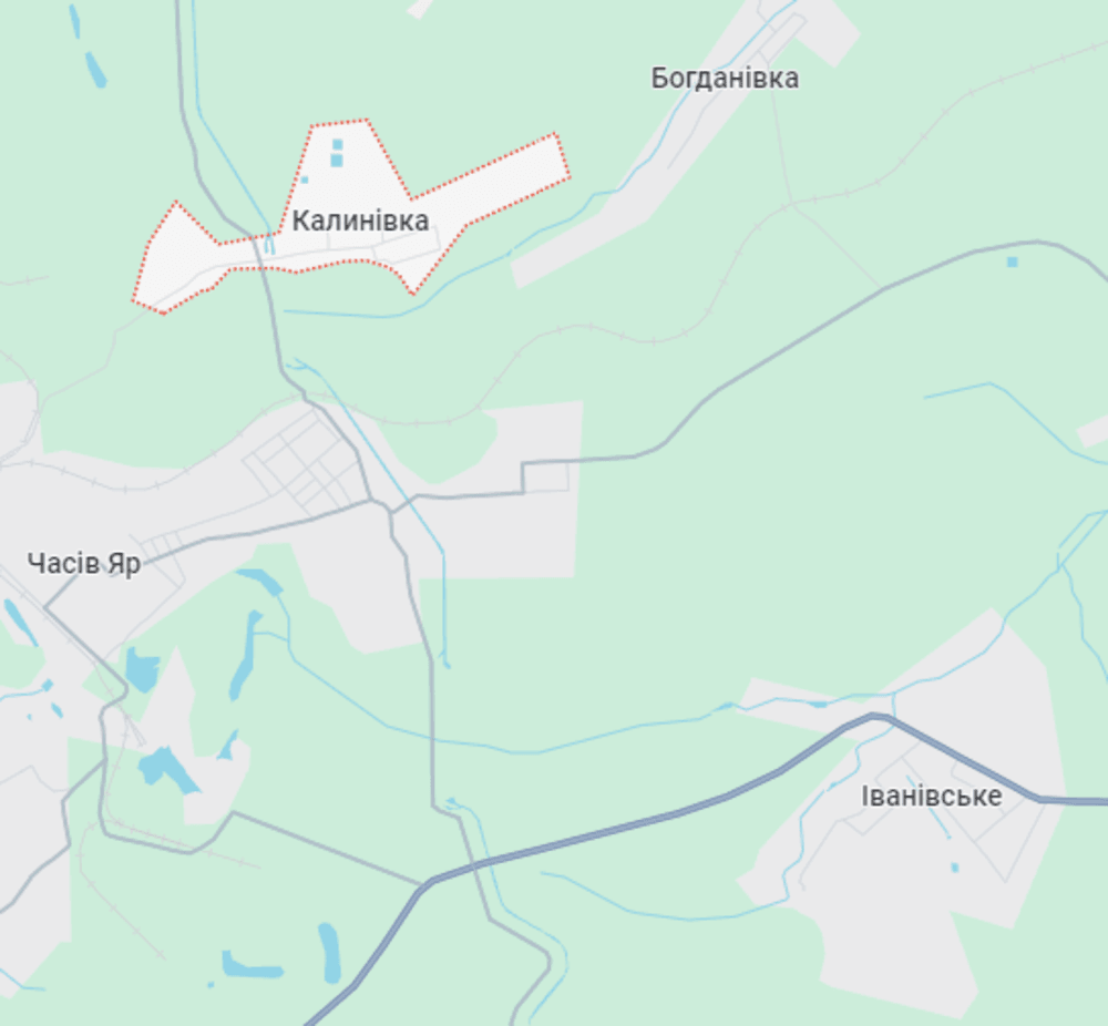 Селище Калинівка на карті / скріншот Селище Калинівка на карті / скріншот