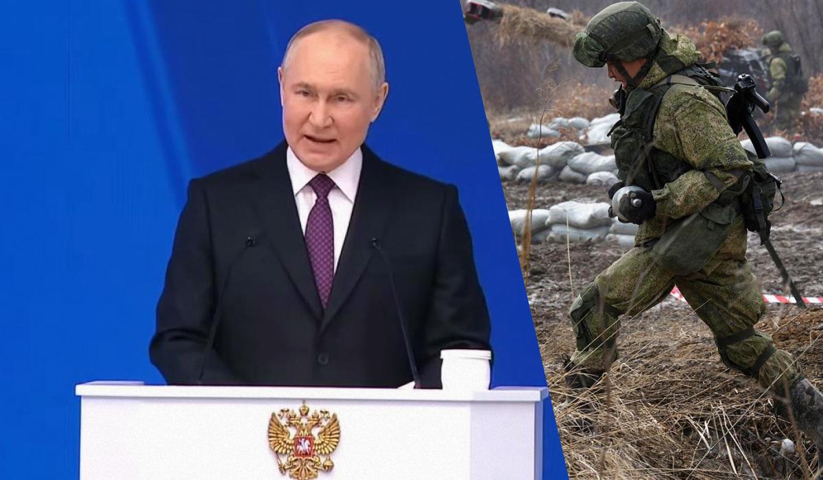 Путин полон решимости воевать до конца / коллаж УНИАН / фото скриншот, wikimedia.org Путин полон решимости воевать до конца / коллаж УНИАН / фото скриншот, wikimedia.org