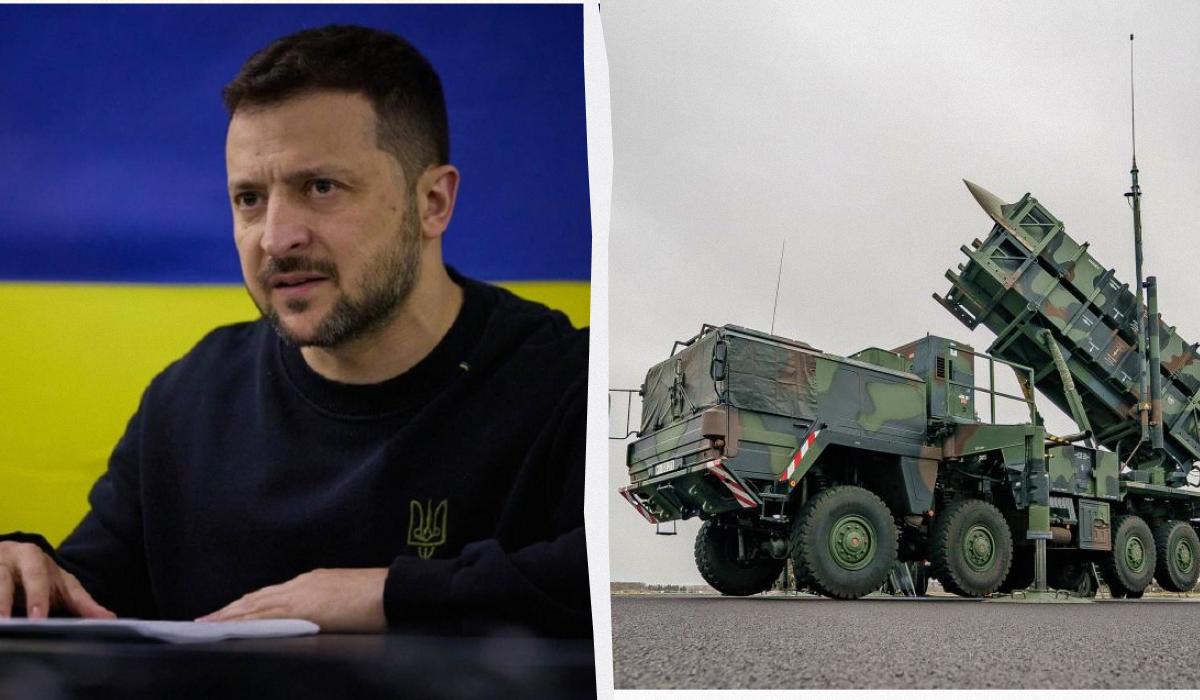 Зеленський вважає посилення української протиповітряної оборони Patriot частиною гарантій безпеки для України / колаж УНІАН / фото president.gov.ua, Getty Images Зеленський вважає посилення української протиповітряної оборони Patriot частиною гарантій безпеки для України / колаж УНІАН / фото president.gov.ua, Getty Images