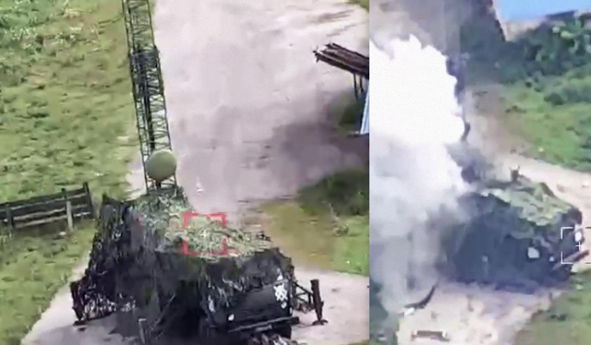 Уражена російська станція Р-416ГМ / колаж УНІАН зі скріншотів Уражена російська станція Р-416ГМ / колаж УНІАН зі скріншотів