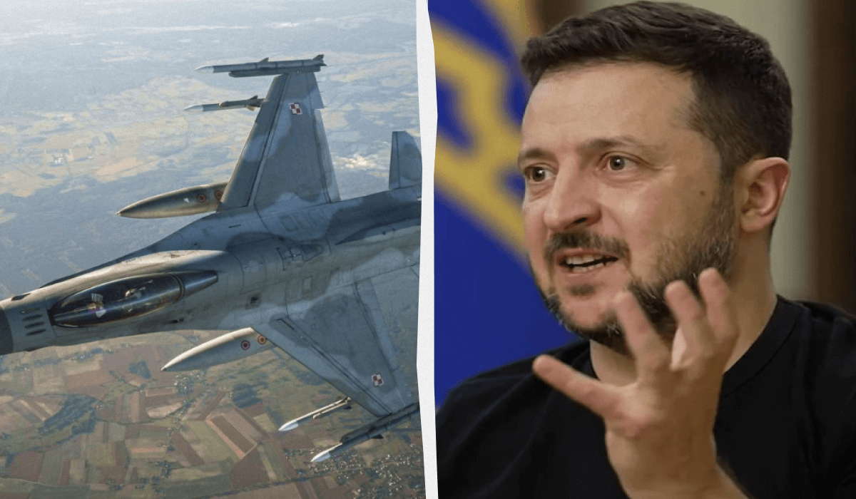 Особливу увагу Зеленський приділив винищувачам F-16 / колаж УНІАН, фото Getty Images, скриншот Особливу увагу Зеленський приділив винищувачам F-16 / колаж УНІАН, фото Getty Images, скриншот