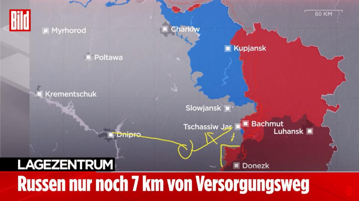 Російські війська прагнуть перерізати основний шлях постачання ЗСУ / Bild Російські війська прагнуть перерізати основний шлях постачання ЗСУ / Bild