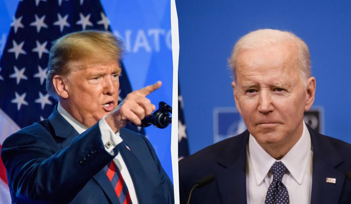 Байден сокращает разрыв от Трампа в "колеблющихся штатах" / коллаж УНИАН, фото ua.depositphotos.com