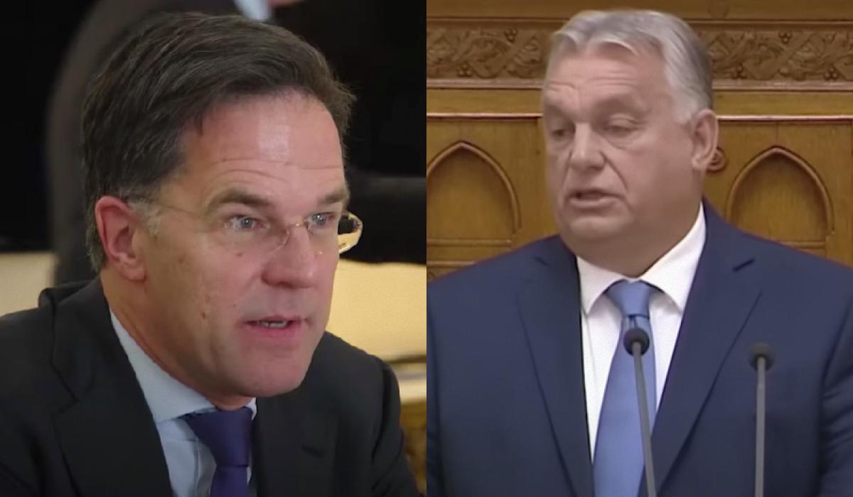 Рютте пообещал Орбану отказаться от поддержки НАТО Украины ради должности генсека / Коллаж УНИАН, скриншоты Рютте пообещал Орбану отказаться от поддержки НАТО Украины ради должности генсека / Коллаж УНИАН, скриншоты