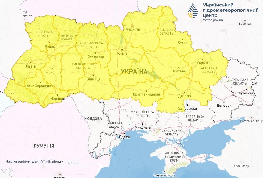 Майже по всій Україні 23 червня очікується погіршення погоди / фото Укргідрометцентр