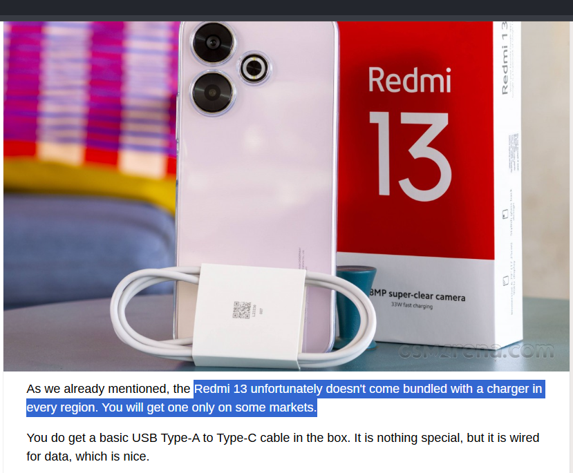 Комплект Redmi 13 / Источник: твиттер Комплект Redmi 13 / Источник: твиттер