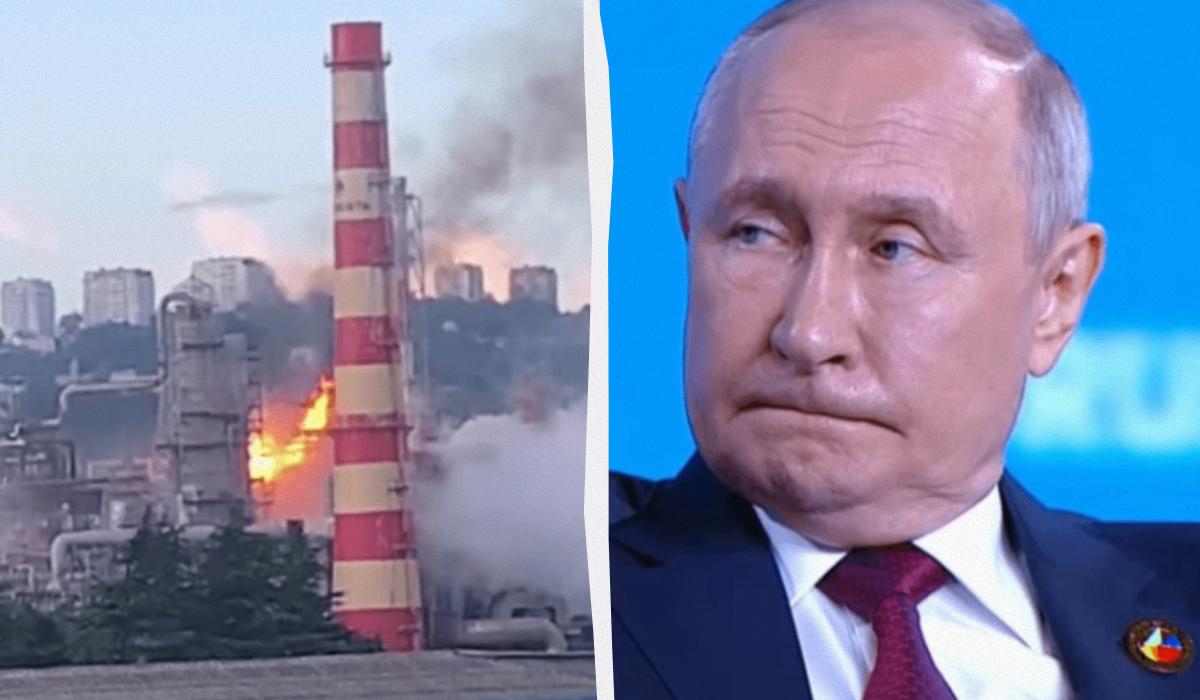 Уже поражено более 30 нефтеперерабатывающих заводов, терминалов, нефтебаз государства-террориста / коллаж УНИАН, скриншоты Уже поражено более 30 нефтеперерабатывающих заводов, терминалов, нефтебаз государства-террориста / коллаж УНИАН, скриншоты