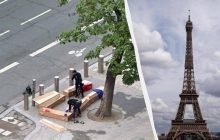 К Эйфелевой башне принесли гробы с надписью "французские солдаты из Украины" (фото)