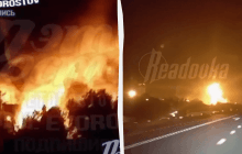 Беспилотники ударили по Новошахтинскому НПЗ и нефтебазе под Белгородом (видео)