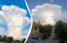 В небе над Запорожьем увидели причудливое явление (фото)
