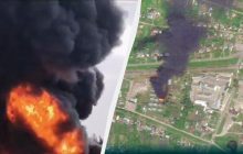Тамбовська нафтобаза потужно палає після атаки дронів: опубліковано супутниковий знімок