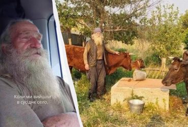 Ішов пішки на Полтавщину: 70-річний чоловік з трьома коровами втік від росіян (відео)