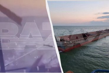 Дрони ЗСУ атакували буксир і баржу в Азовському морі: що відомо (відео)