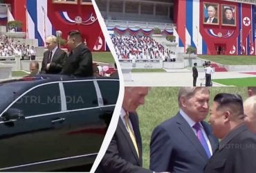 Безумное пропагандистское шоу: как в КНДР встречали Путина, - Bild