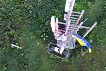 На территории России развивался флаг Украины (видео)