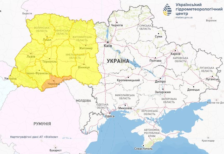 В Украине на 3 июля объявили штормовое предупреждение / фото Укргидрометцентр В Украине на 3 июля объявили штормовое предупреждение / фото Укргидрометцентр