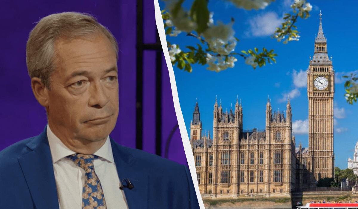 Найджел Фарадж озвучивает подозрительно удобные для России тезисы / коллаж УНИАН, фото ua.depositphotos.com, кадр из видео