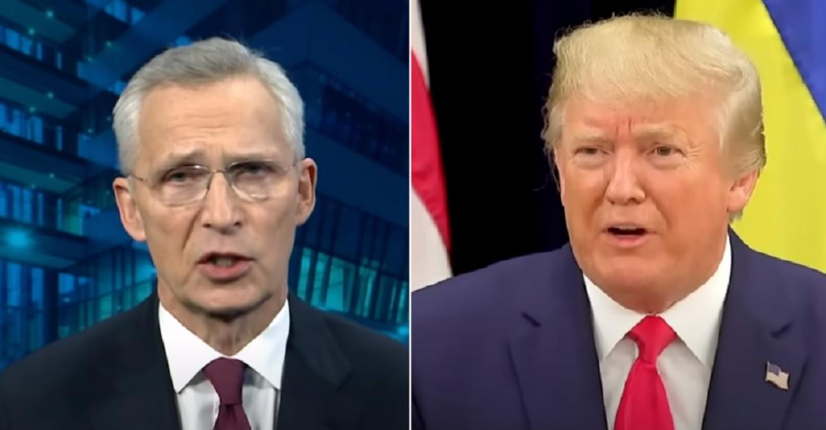 Столтенберг виключає ідею Трампа про здачу України частини територій і обмін на мир / Колаж УНІАН, скріншоти Столтенберг виключає ідею Трампа про здачу України частини територій і обмін на мир / Колаж УНІАН, скріншоти