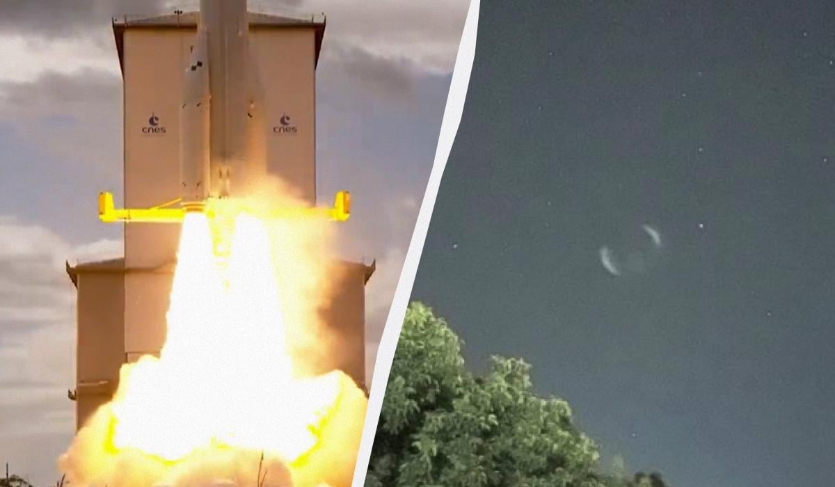 Запуск Ariane 6 / Колаж УНІАН / Скриншот, фото УНІАН Запуск Ariane 6 / Колаж УНІАН / Скриншот, фото УНІАН