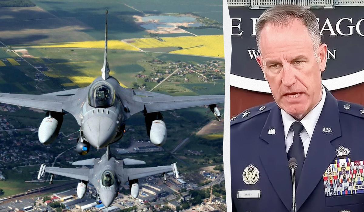 Пэт Райдер прокомментировал передачу F-16 Украине и ограничения на удары по РФ / коллаж УНИАН, фото Getty Images, кадр из видео Пэт Райдер прокомментировал передачу F-16 Украине и ограничения на удары по РФ / коллаж УНИАН, фото Getty Images, кадр из видео