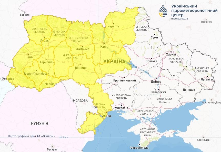 Непогода 17 июля охватит пол-Украины / фото Укргидрометцентр Непогода 17 июля охватит пол-Украины / фото Укргидрометцентр