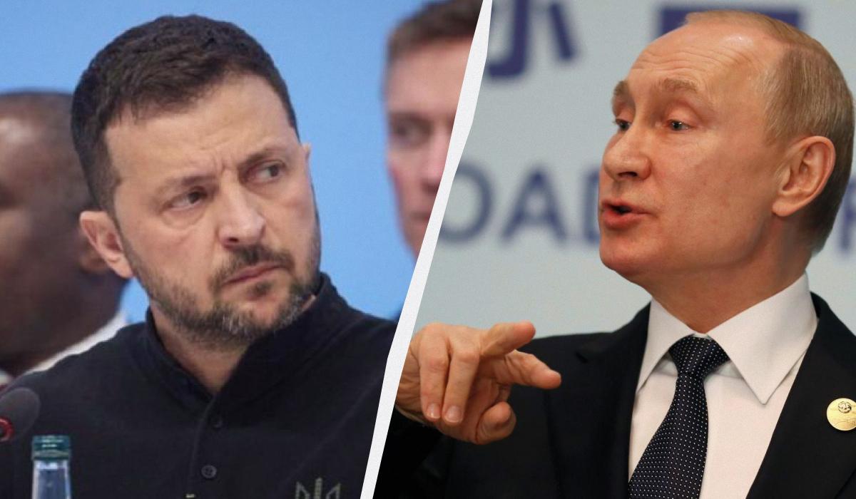 Зеленский назвал Путина очень опасным / коллаж УНИАН, фото REUTERS, president.gov.ua Зеленский назвал Путина очень опасным / коллаж УНИАН, фото REUTERS, president.gov.ua
