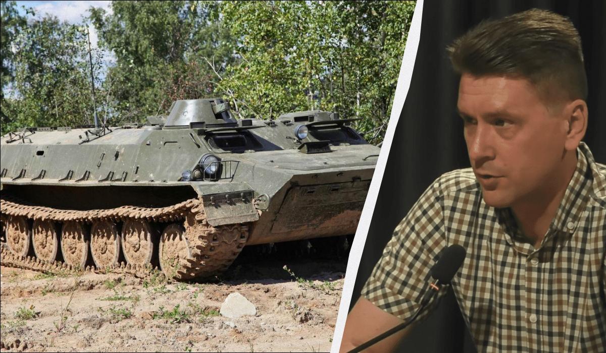 Олександр Коваленко вважає, що Росія більше не може компенсувати втрати МТ-ЛБ / колаж УНІАН, фото wikipedia.org, кадр з відео Олександр Коваленко вважає, що Росія більше не може компенсувати втрати МТ-ЛБ / колаж УНІАН, фото wikipedia.org, кадр з відео