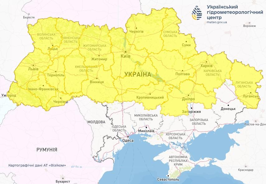 Майже по всій Україні 30 липня буде вітряно / фото Укргідрометцентр Майже по всій Україні 30 липня буде вітряно / фото Укргідрометцентр