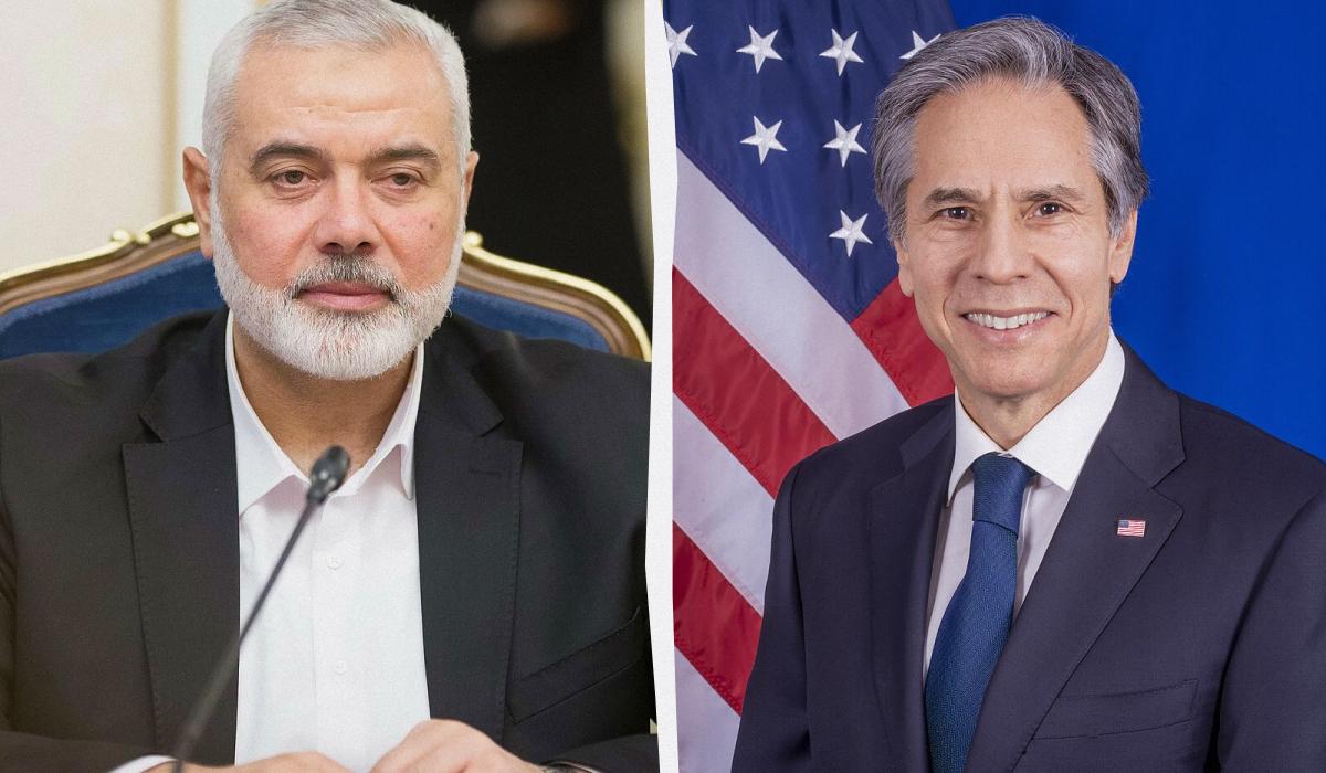 Блинкен говорит, что США непричастны к убийству лидера ХАМАС Исмаила Хании / Коллаж УНИАН, фото Википедия Блинкен говорит, что США непричастны к убийству лидера ХАМАС Исмаила Хании / Коллаж УНИАН, фото Википедия