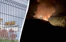 В окупованому Криму потужна пожежа: біля Алушти палає газорозподільний вузол (відео)
