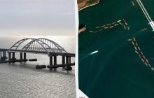 Росіяни стягнули під Кримський міст вже 30 барж: бояться українських дронів (відео)